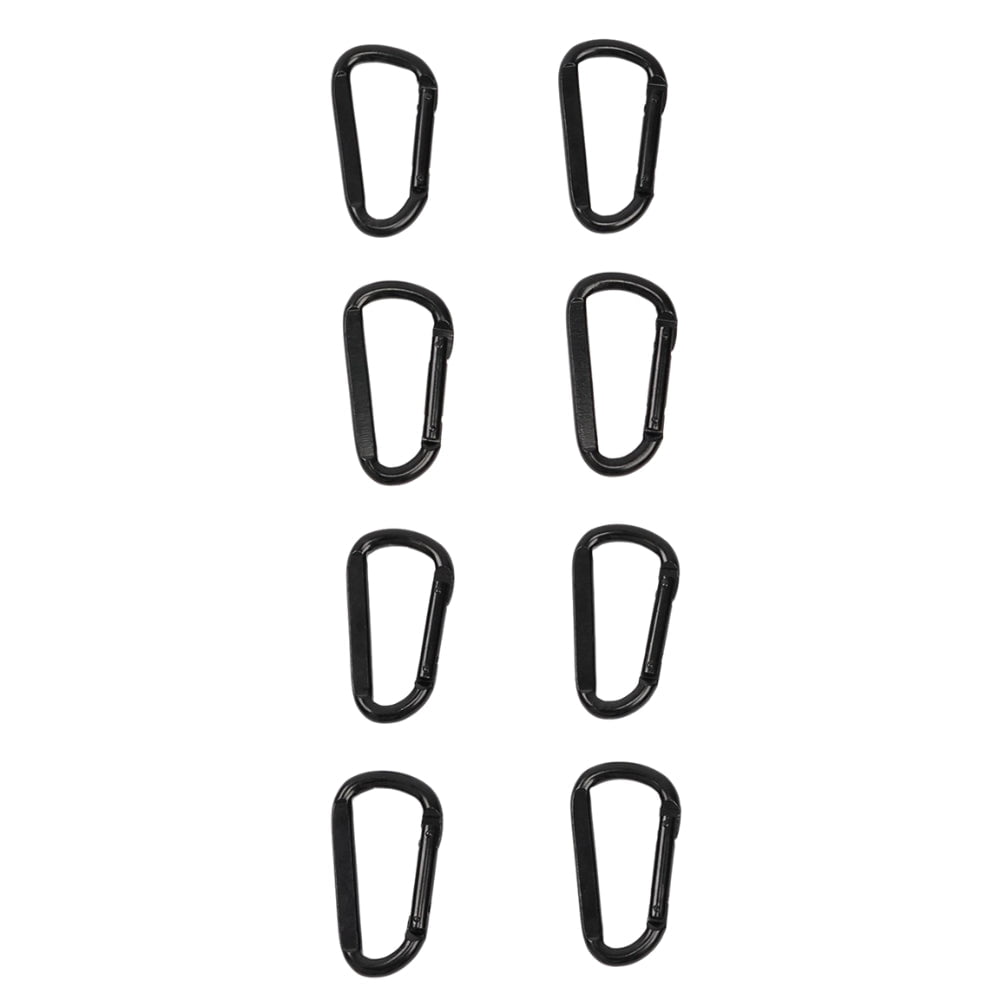 Force USA Oval Black Carabiner (Set of 8)